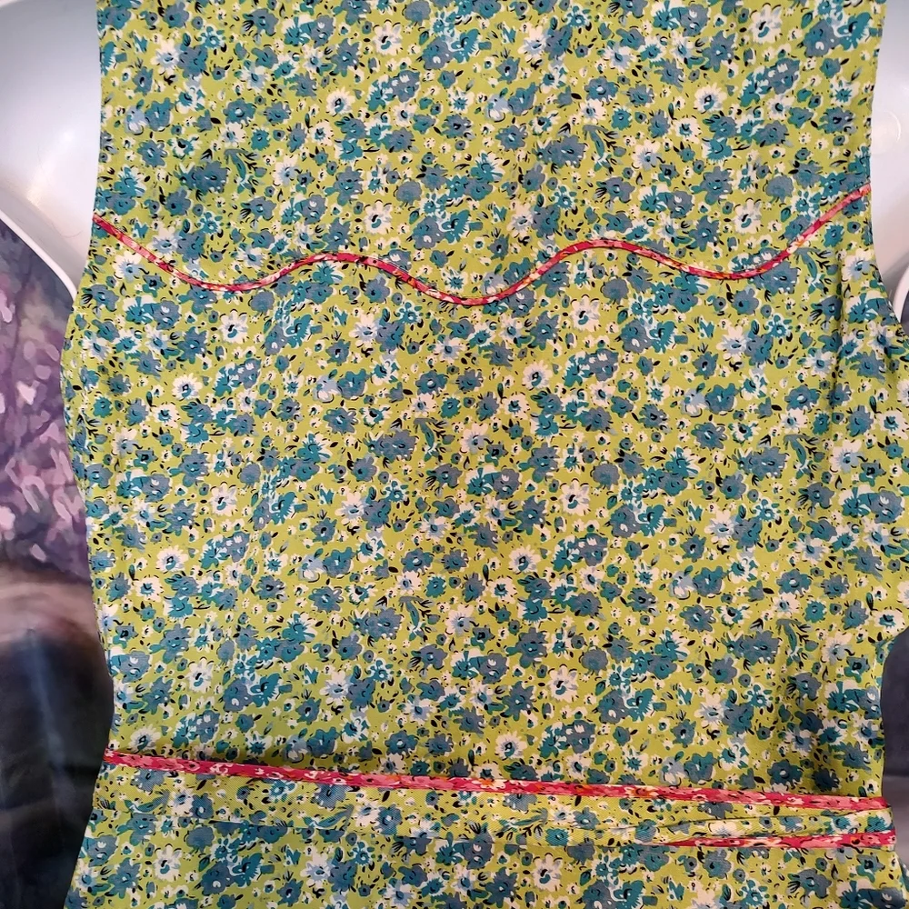 Teal floral Cinq a Sept dress. Size 6 - Picture 8 of 8